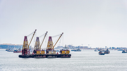 It's Old tanker in the port of Luanda, Angola
