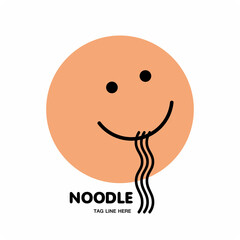 Noodle logo design , Noodle vector illustration