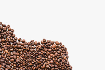 coffee beans on white background