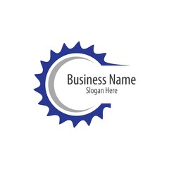 Saw logo vector icon illustration