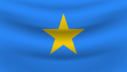 Flag of star background template.