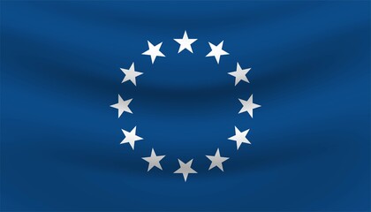 Flag of star background template.