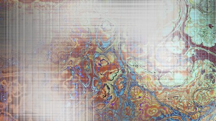 Psychedelic retro abstract background. Aspect ratio 16 : 9