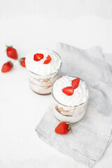 dessert with strawberry