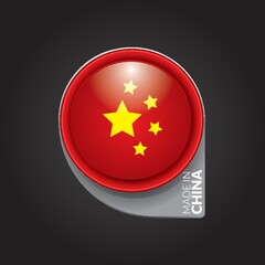 made in china flag label