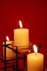 Shot of Light Shinny Candles Background