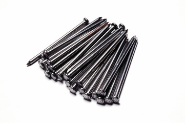 Shot of Nails on white background