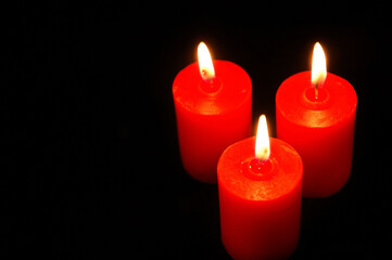 Shot of Light Shinny Candles Background