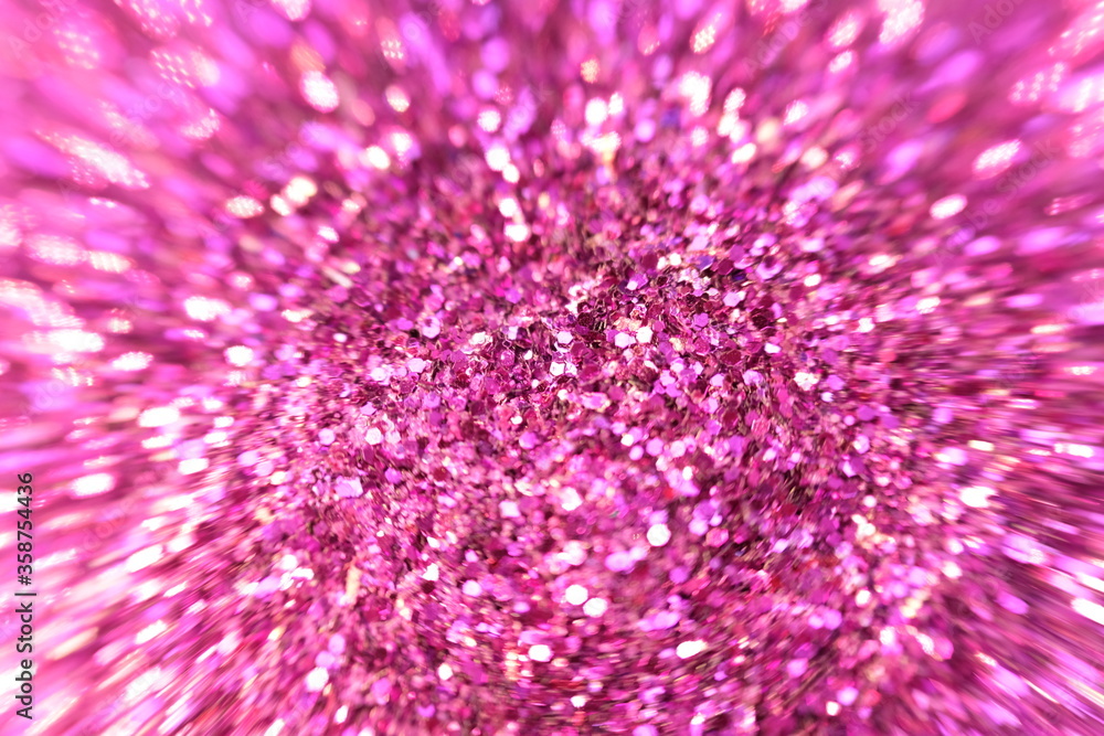 Poster pink crystal abstract background and defocus on bokeh sparkling background
