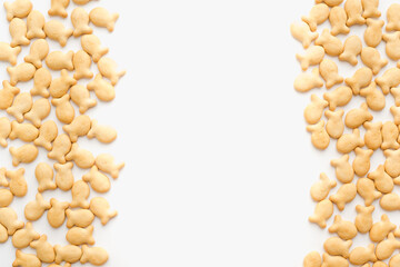 biscuit cracker on white background, cookies on white background, baby cookies