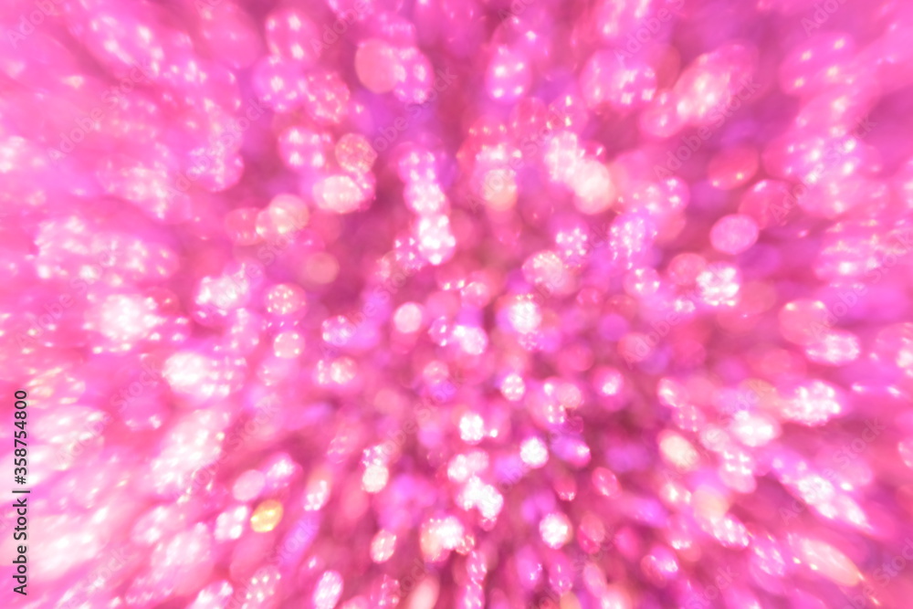 Poster pink crystal abstract background and defocus on bokeh sparkling background