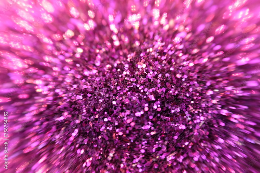 Poster pink crystal abstract background and defocus on bokeh sparkling background