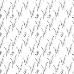 watercolor flowers seamless pattern.