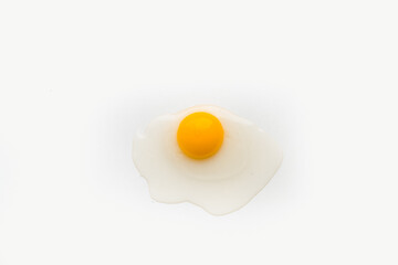 chicken yolk on a white plate, chicken eggs on a white plate, chicken yolk