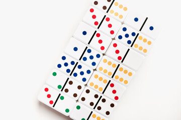 board game, dominoes, children games, dominoes on a white background