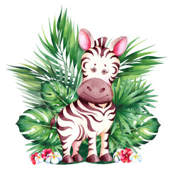 Little cartoon zebra. © JeannaDraw