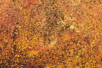 Rusty metal surface background with old paint