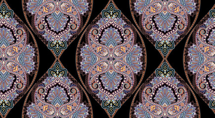 Classic paisley and fine lace pattern, Persian pattern，suitable for textile clothing and wallpaper design, invitation design