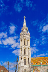 Fototapeta na wymiar It's Tower of the Matthias Church, Budapest, Hungary