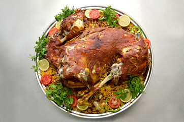 full lamb fruits biryani photography