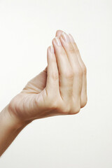 Hand Sign on white background .