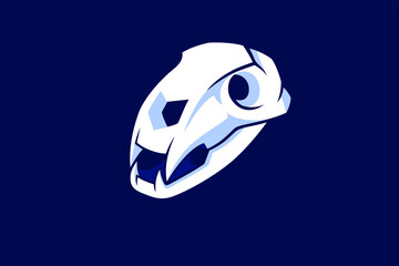 Simple Edgy Design of Bear Skull