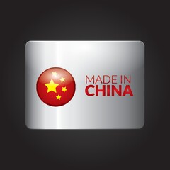 made in china flag label