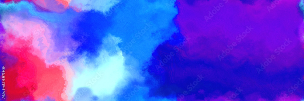 Aufkleber abstract watercolor background with watercolor paint with medium blue, corn flower blue and pale vio