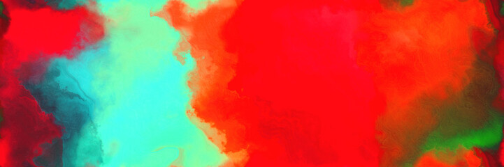 abstract watercolor background with watercolor paint with medium aqua marine, turquoise and dark olive green colors