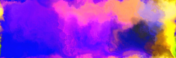 abstract watercolor background with watercolor paint with blue violet, medium blue and pastel orange colors. can be used as background texture or graphic element