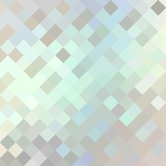 Geometric light green holographic background. Crystal pixels mosaic pattern.