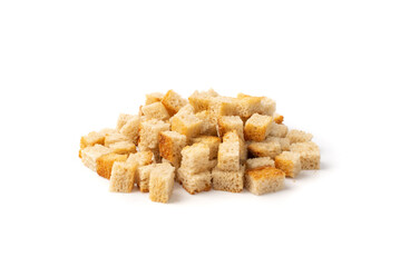 Homemade Bread Croutons, Crispy Bread Cubes, Dry Rye Crumbs