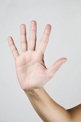 Hand Sign on white background .