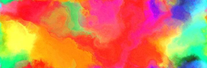 abstract watercolor background with watercolor paint with tomato, dark khaki and medium aqua marine colors