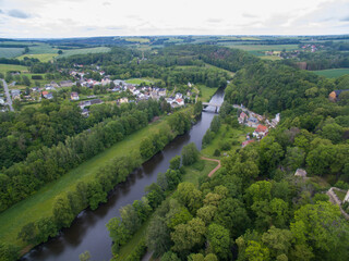 schloß wolkenburg Limbach-Oberfrohna bei Chemnitz Sachsen Luftbild Drohne