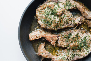 fried fish in a pan, fish in a pan