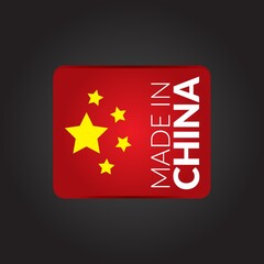 made in china flag label