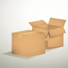 cardboard boxes