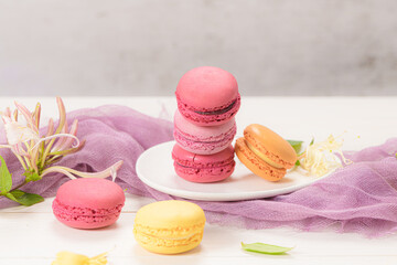 French sweet macarons