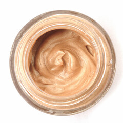 Jar on white background .