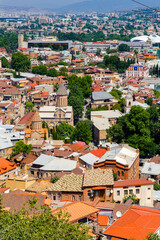 It's Panoramic view of Tbilisi, Georgia. Tbilisi is the capital and the largest city of Geogia with 1,5 mln people population