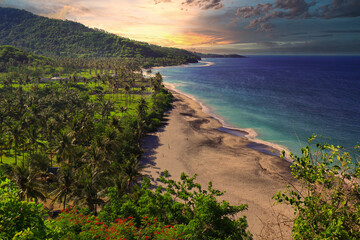 Beautiful Beach at the Viewpoint at Sinjai, Lombok, Indonesia, Asia © Marc Stephan