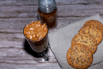 homemade cookies  and Dalgona coffee.