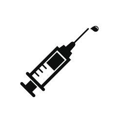 Injections and medicines Vaccine and syringe Vector icon illustration