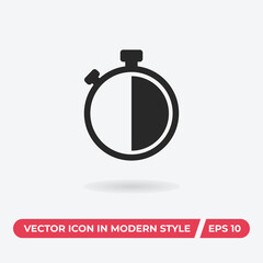 Stopwatch vector icon, simple sign for web site and mobile app.