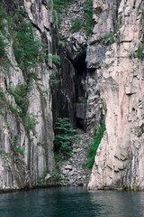 Small rock cave on Lysefjord