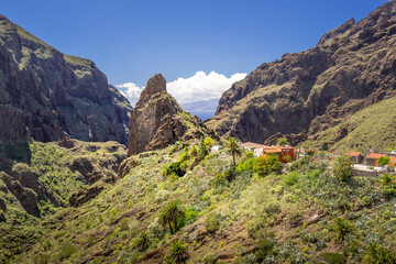Green valley, Masca Village, Tenerife, Canary islands, Spain - 358764027