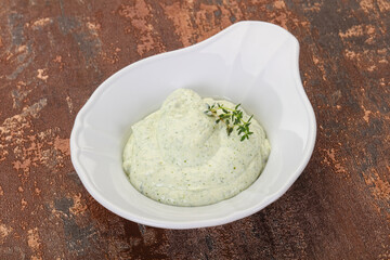 Cottage cream snack with herbs