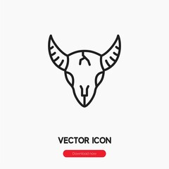 bull icon vector symbol sign