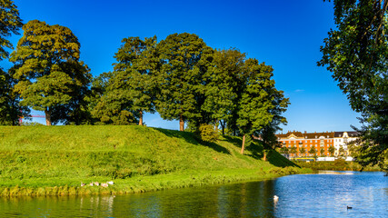 Obraz premium Nature of the Kastellet, Copenhagen, Denmark, is one of the star fortresses in Northern Europe
